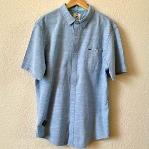 SPLIT, Chambray, Short Sleeve, Button Down, Sz XL